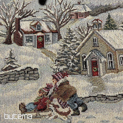 Karácsonyi gobelin terítő kerek KARÁCSONY ÖRÖME