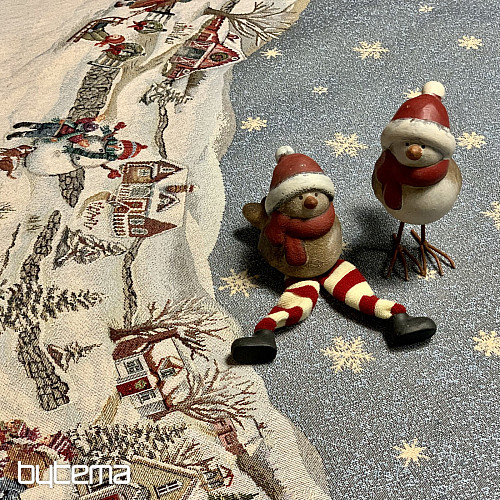 Karácsonyi gobelin terítő kerek KARÁCSONY ÖRÖME