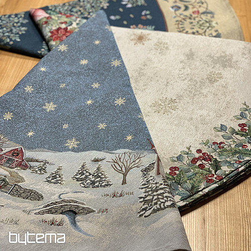 Karácsonyi gobelin terítő kerek KARÁCSONY ÖRÖME