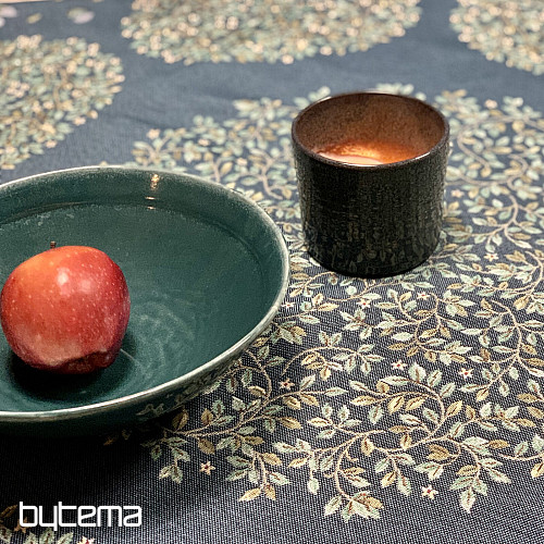 Gobelin terítő kerek BOLDOGSÁGFA kék