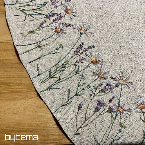 Kerek gobelin terítő TAVASZI SÍMOGATÁS