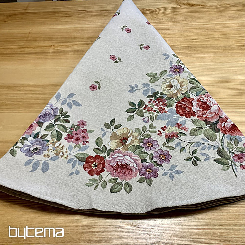 Kerek gobelin terítő BOUQUET BORDURA