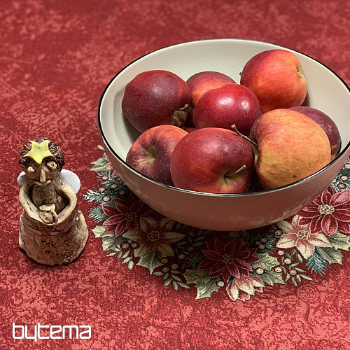 Kerek gobelin terítő STAR RED