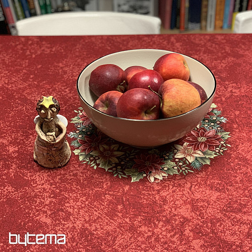 Kerek gobelin terítő STAR RED