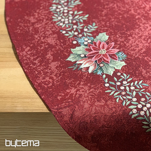 Kerek gobelin terítő STAR RED