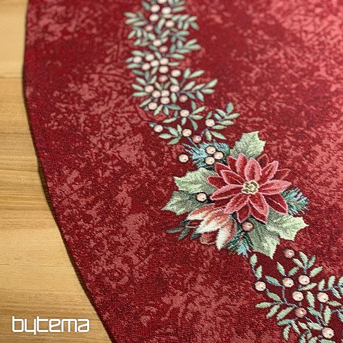 Kerek gobelin terítő STAR RED