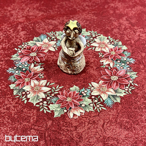 Kerek gobelin terítő STAR RED