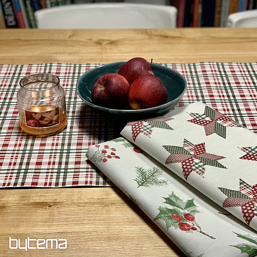 Karácsonyi terítő és sál SKÓT SHELLEY KOCKÁS