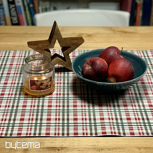 Karácsonyi terítő és sál SKÓT SHELLEY KOCKÁS