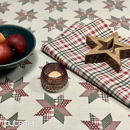 Karácsonyi terítő és sál STAR SHELLEY