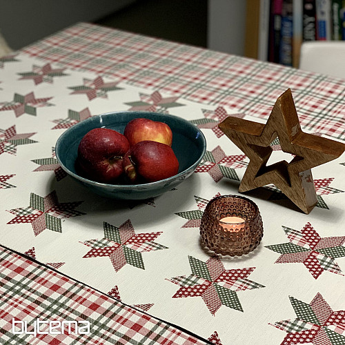 Karácsonyi terítő és sál STAR SHELLEY