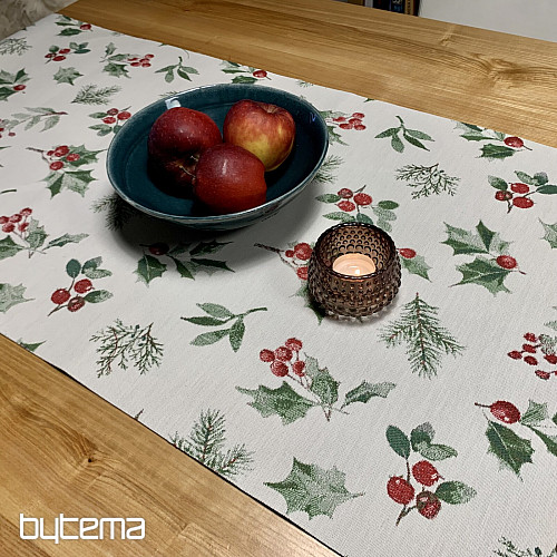 Karácsonyi terítő és sál HOLLY GREEN