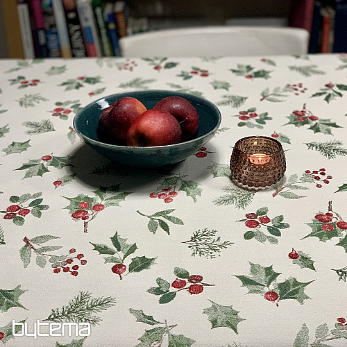 Karácsonyi terítő és sál HOLLY GREEN