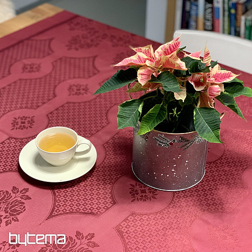 Asztalterítő DAMASZK bordó 120x140