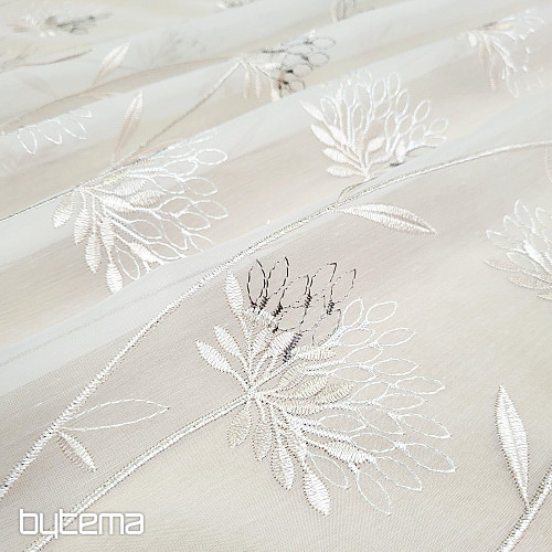 Luxus függöny GERSTER 11868 bézs hímzéssel