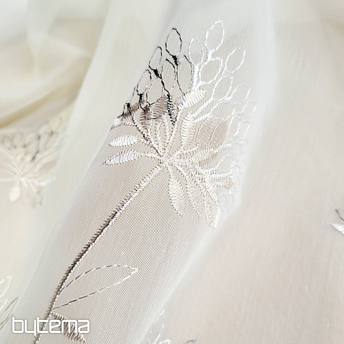 Luxus függöny GERSTER 11868 bézs hímzéssel