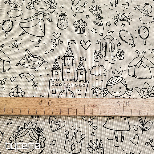 HERCEGNŐ festmény szövet egy sima háttér előtt