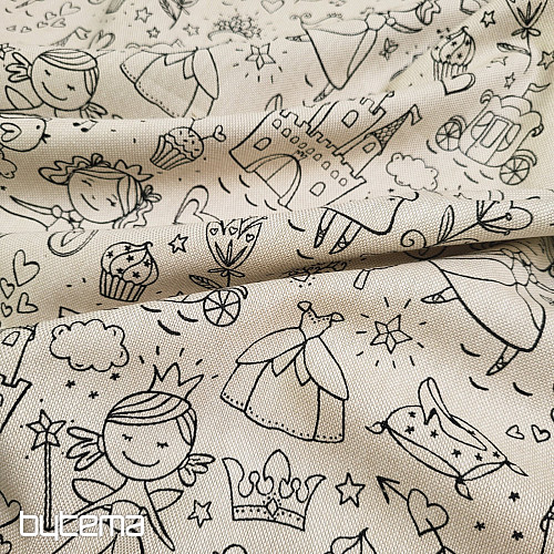 HERCEGNŐ festmény szövet egy sima háttér előtt