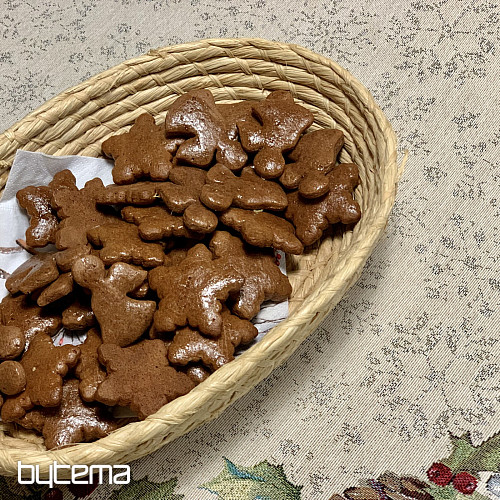 Karácsonyi gobelin terítő kerek PINE FENYŐ és ISTLETOE