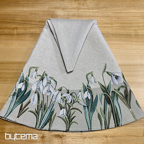 Kerek gobelin terítő HÓPEHELYEK