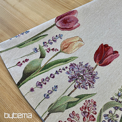 Kerek gobelin terítő TULIPÁNOK TAVASZ III