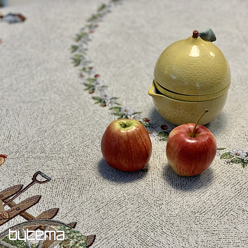 Kerek gobelin terítő ROCK BY THE FENCE