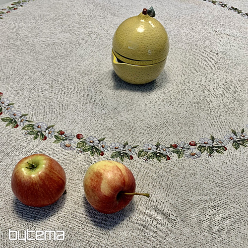 Kerek gobelin terítő ROCK BY THE FENCE