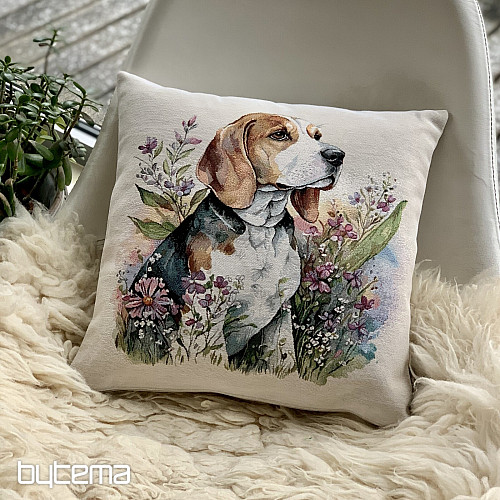 Gobelin párnahuzat Beagle a réten