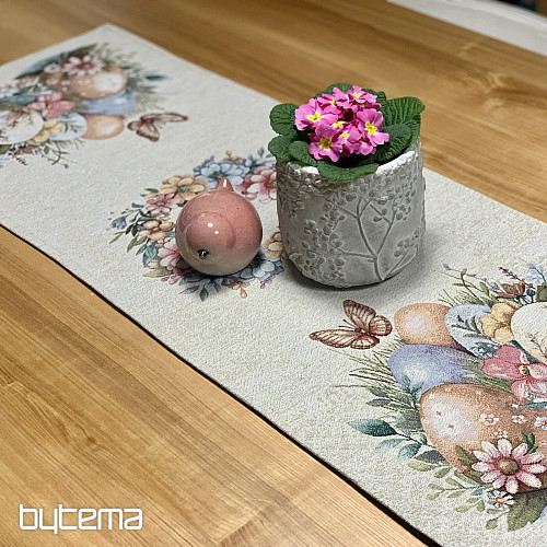 Húsvéti terítő és sál TOJÁSOK A FŰBEN