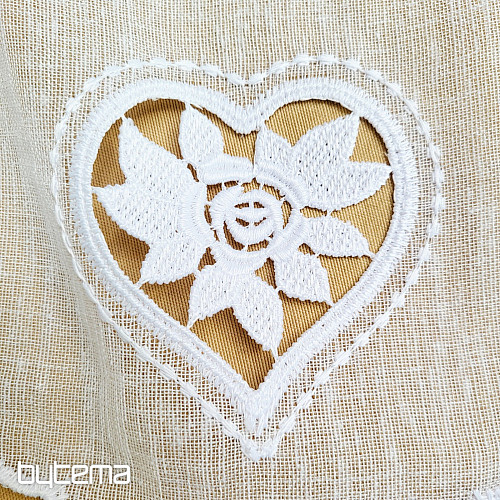 FEHÉR SZÍV függöny üvegből