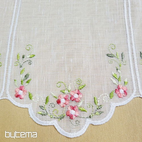 Ólomüveg függöny RÓZSASZÍN VIRÁGOK