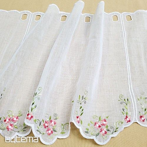 Ólomüveg függöny RÓZSASZÍN VIRÁGOK