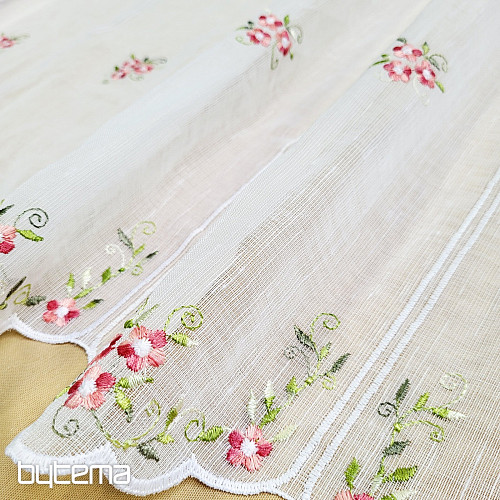 Ólomüveg függöny RÓZSASZÍN VIRÁGOK