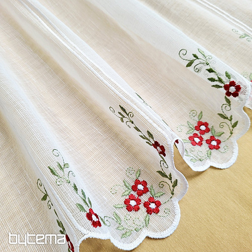 Ólomüveg függöny VIRÁGOK PIROS