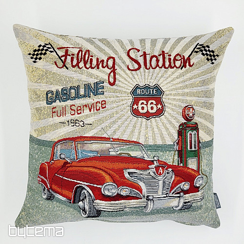 Gobelin párnahuzat BENZINÁLLOMÁS ROUTE 66