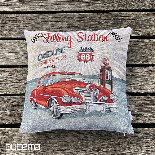 Gobelin párnahuzat BENZINÁLLOMÁS ROUTE 66