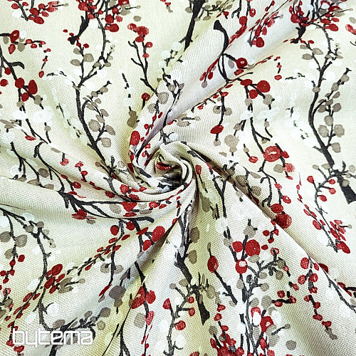 Dekoratív anyag TREE BUBORÉKOK PIROS