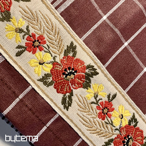 NAGYMAMI BARNA VIRÁGOKKAL KÉSZÜLT TÁLKÁK