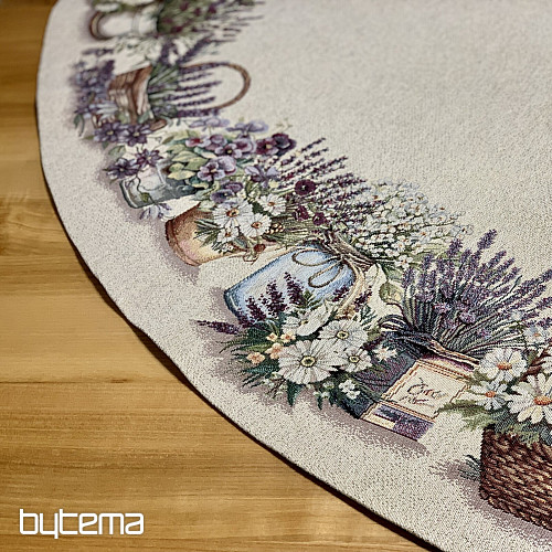 Kerek gobelin terítő SZÉPSÉG A KOCSIBAN