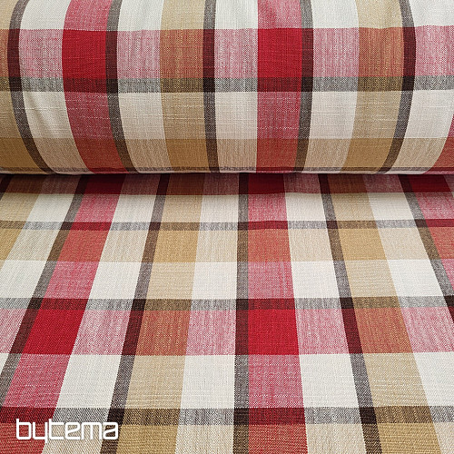 ATILA RED dekoratív szövet