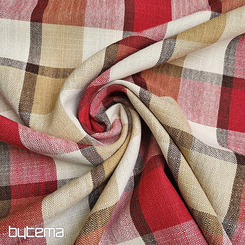 ATILA RED dekoratív szövet