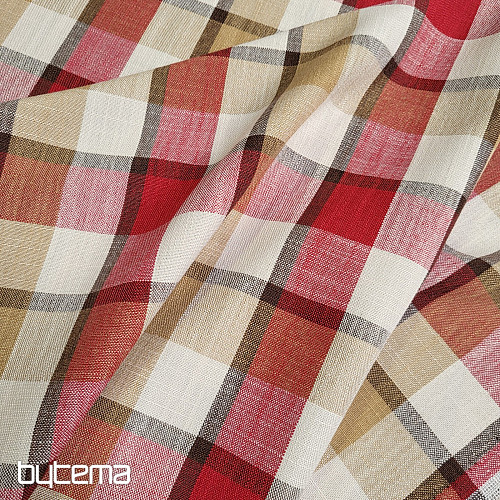 ATILA RED dekoratív szövet