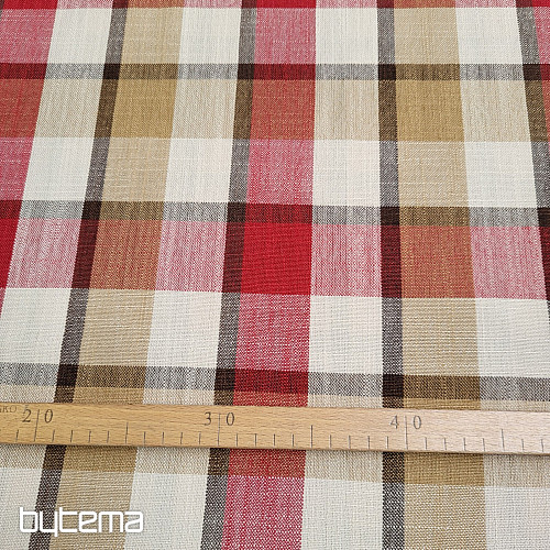 ATILA RED dekoratív szövet