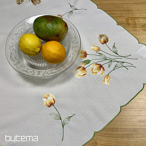 Hímzett terítő és sál TULIPÁN narancssárga