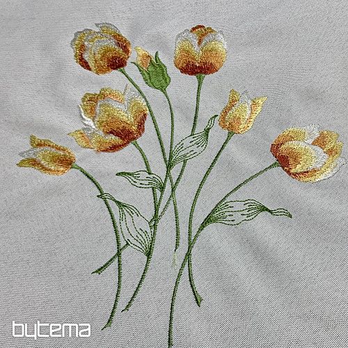 Hímzett terítő és sál TULIPÁN narancssárga