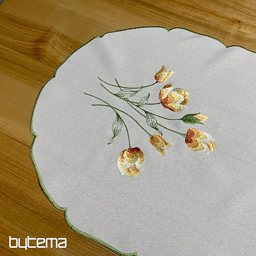 Hímzett terítő és sál TULIPÁN narancssárga