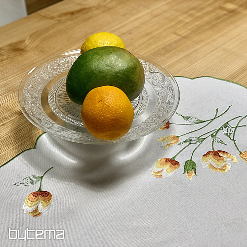 Hímzett terítő és sál TULIPÁN narancssárga