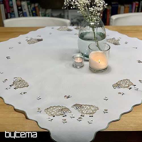 Hímzett terítő és sál HÚSVÉTI BÁRÁNYOK