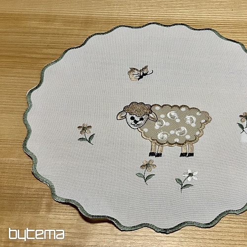 Hímzett terítő és sál HÚSVÉTI BÁRÁNYOK