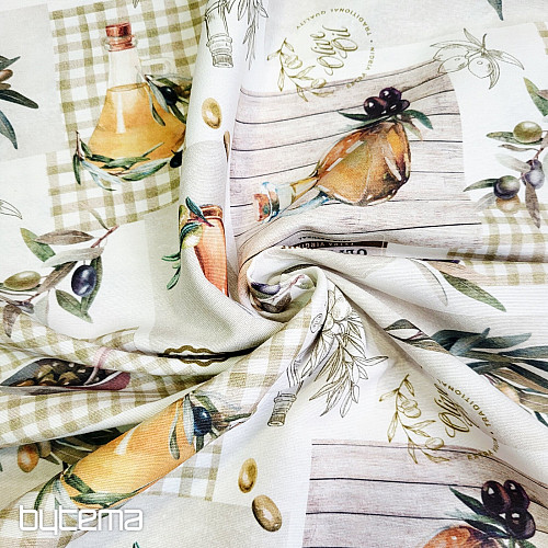 Dekoratív szövet OLIVES PICUAL